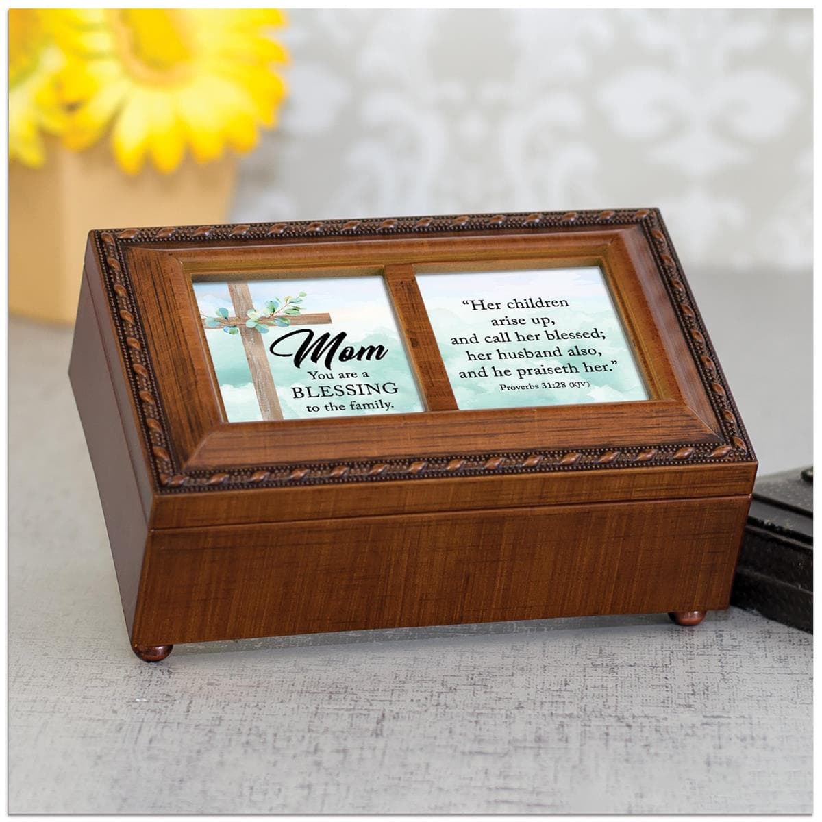 Mom Bless-Prov. 31 KJV Petite Music Box, picture 2