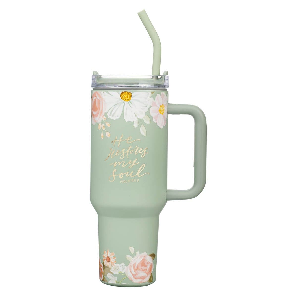 He Restores My Soul - Psalm 23:3 40 oz Stainless Steel Travel Tumbler
