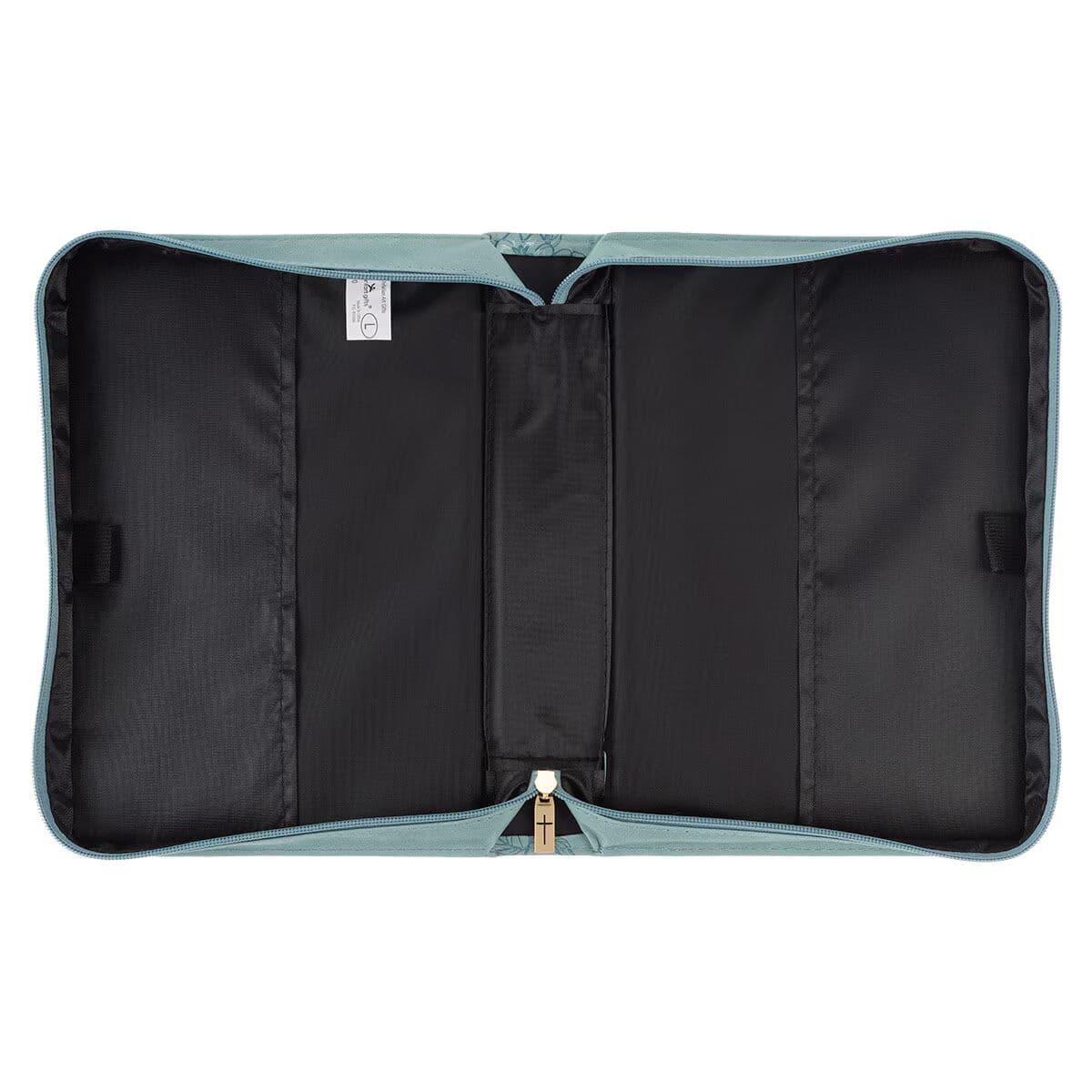 Plans to Prosper You – Jeremiah 29:11 Teal Faux Leather Fashion Bible Case (Large), picture 3