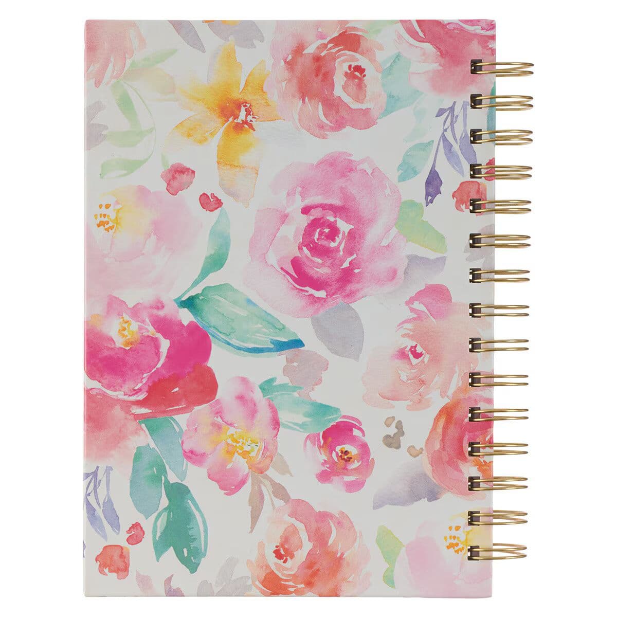 All Things Through Christ - Philippians 4:13 Multi-colored Floral Large Spiral Journal, picture 2