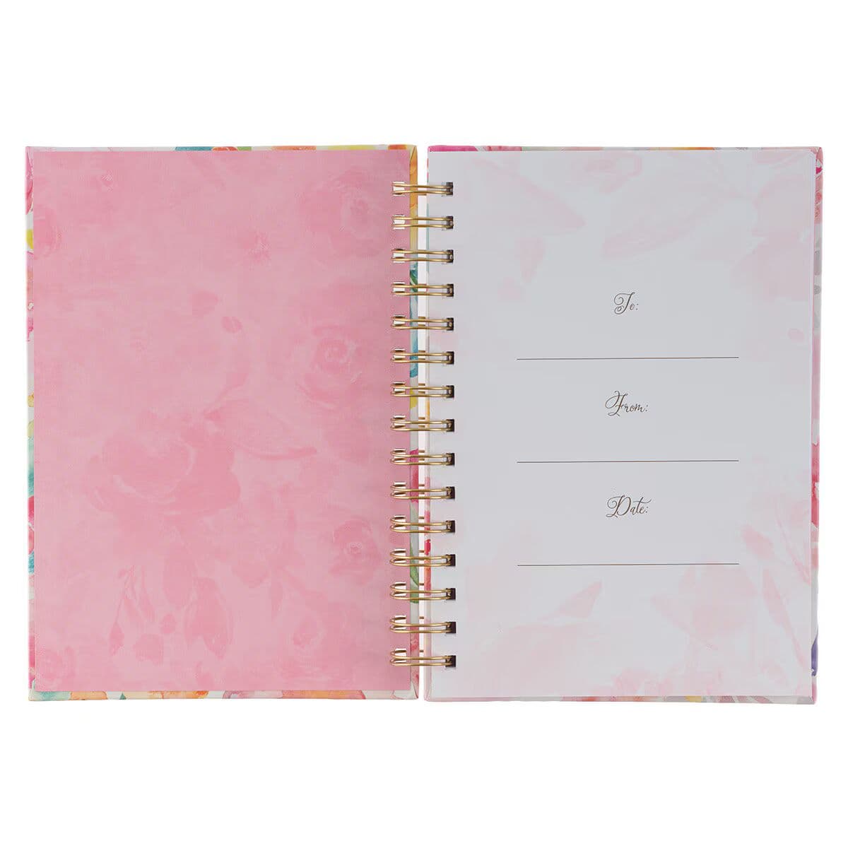All Things Through Christ - Philippians 4:13 Multi-colored Floral Large Spiral Journal, picture 3