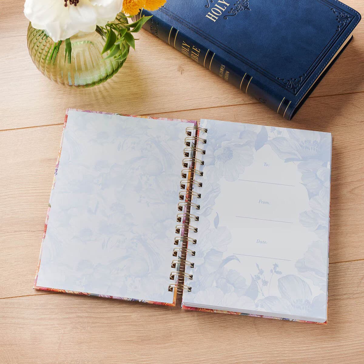 I Know the Plans Jeremiah 29:11 Bright Floral Spiral Journal, picture 3