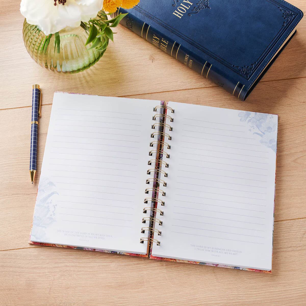 I Know the Plans Jeremiah 29:11 Bright Floral Spiral Journal, picture 4