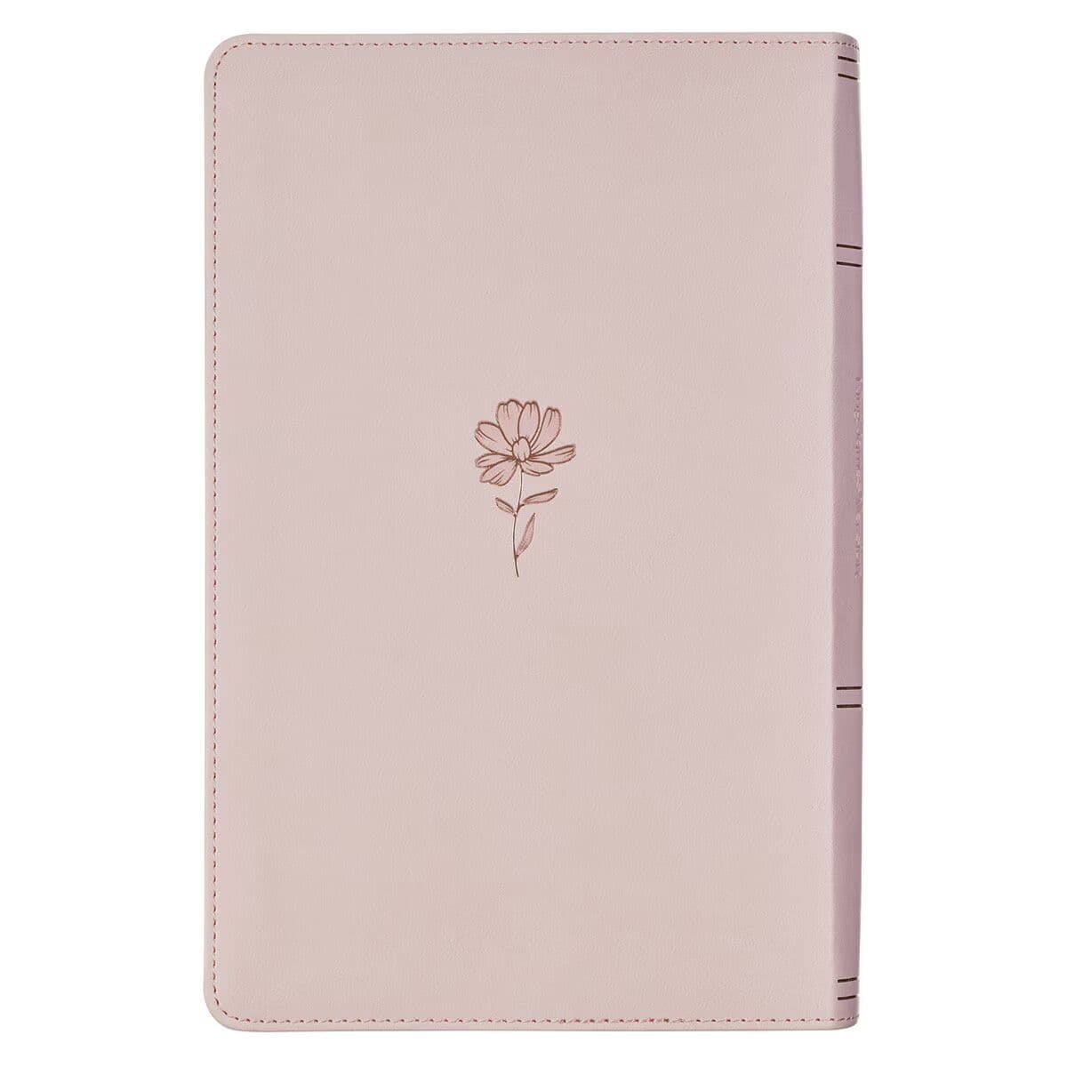 Blush Floral Faux Leather Standard-size Giant Print KJV Bible Thumb Index, picture 2