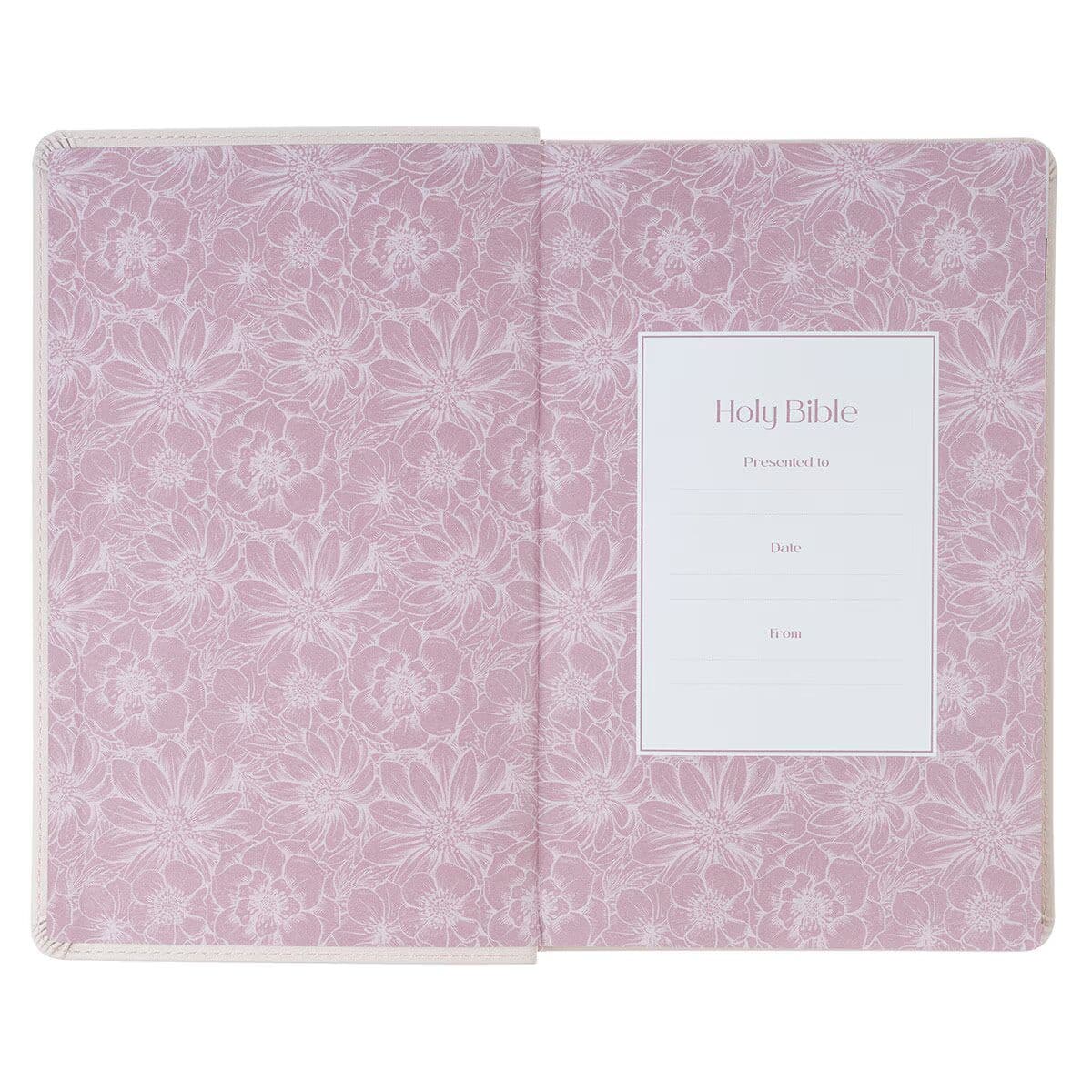 Blush Floral Faux Leather Standard-size Giant Print KJV Bible Thumb Index, picture 4