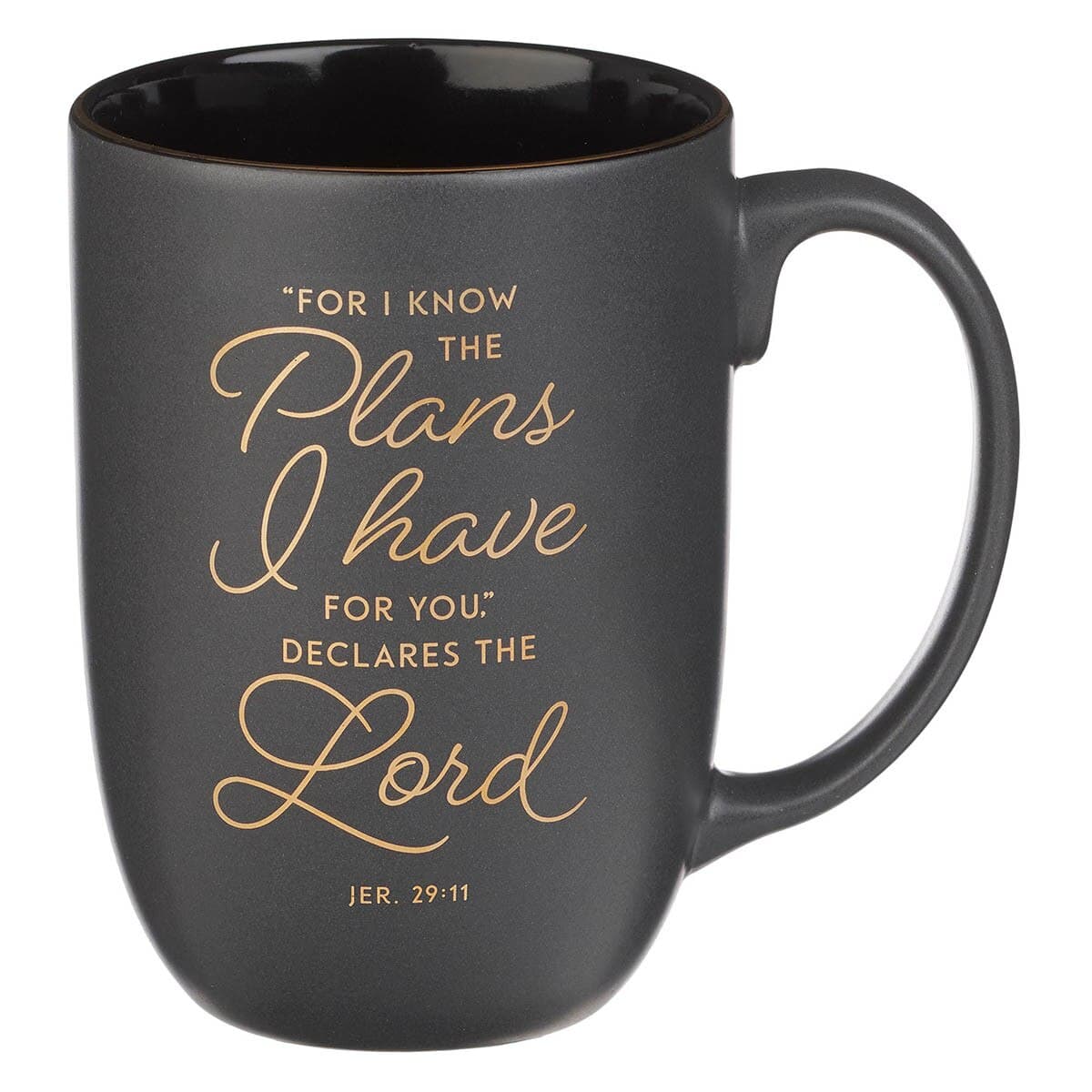 I Know the Plans - Jeremiah 29:11 Graphite Gray Ceramic Mug