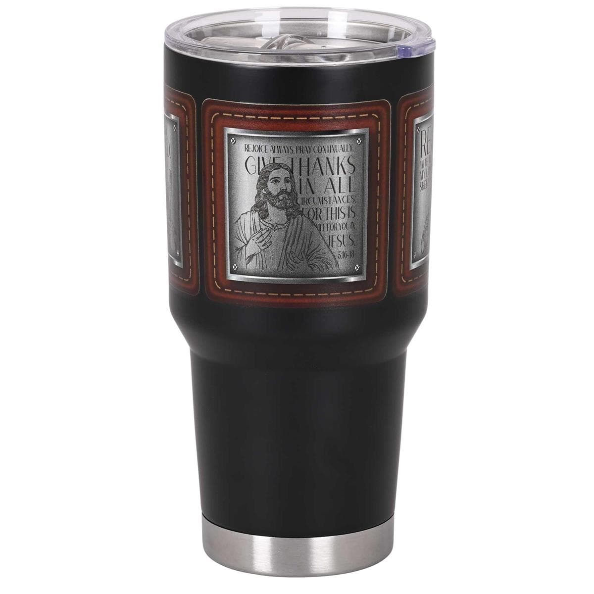 Jesus Scriptures Black 30 Oz Tumbler, picture 2