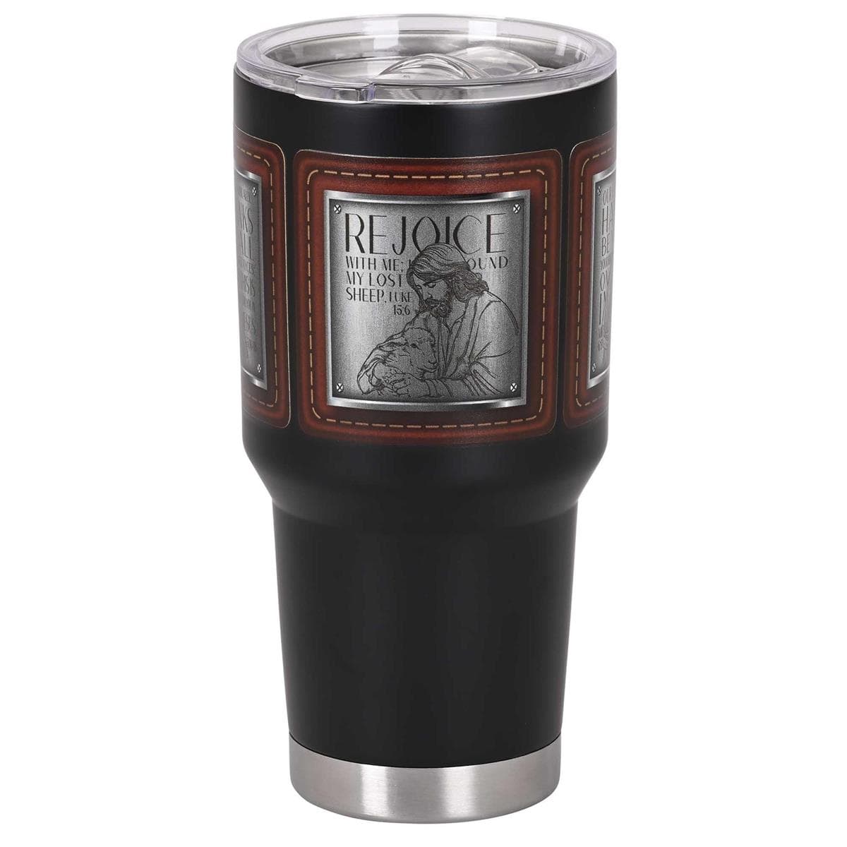 Jesus Scriptures Black 30 Oz Tumbler, picture 3