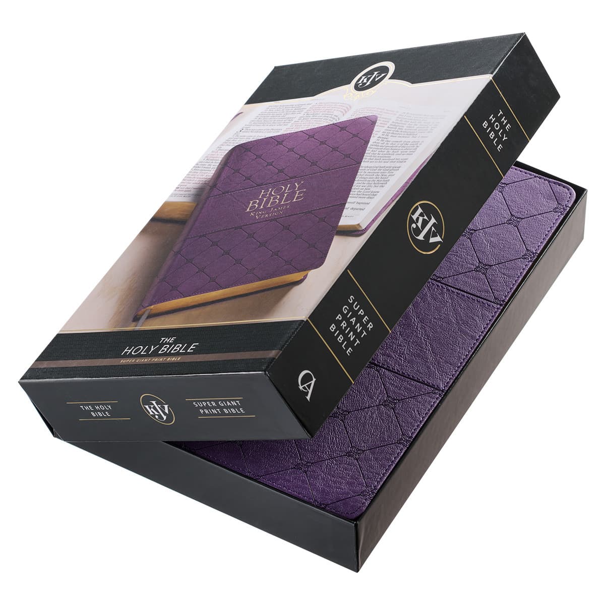 Purple Faux Leather Super Giant Print King James Version Bible, picture 10