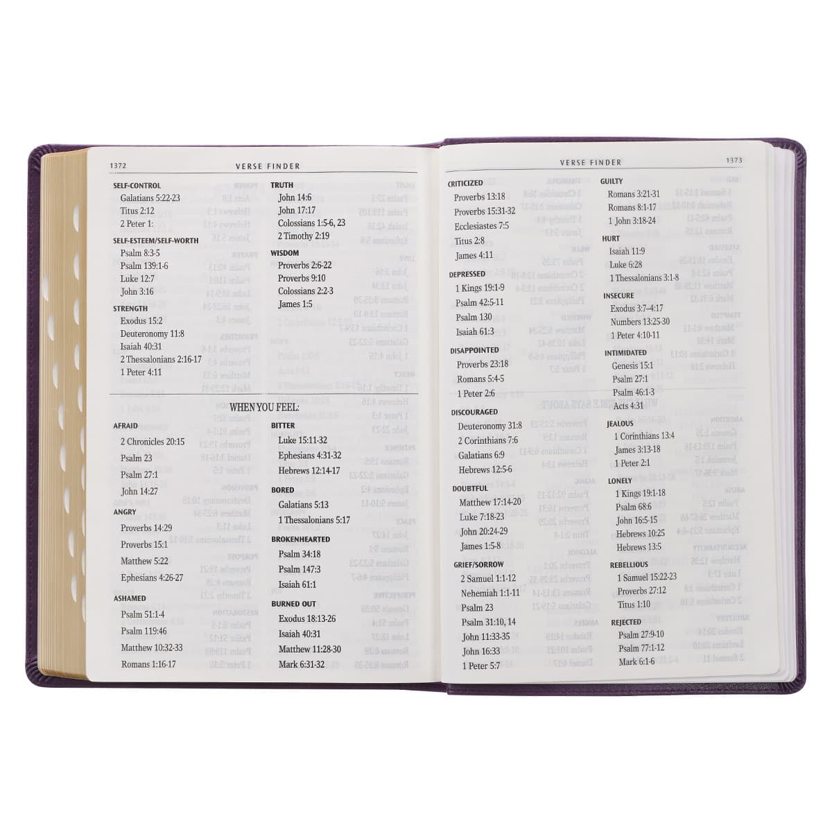 Purple Faux Leather Giant Print Full-Size King James Version Bible with Thumb Index, picture 9