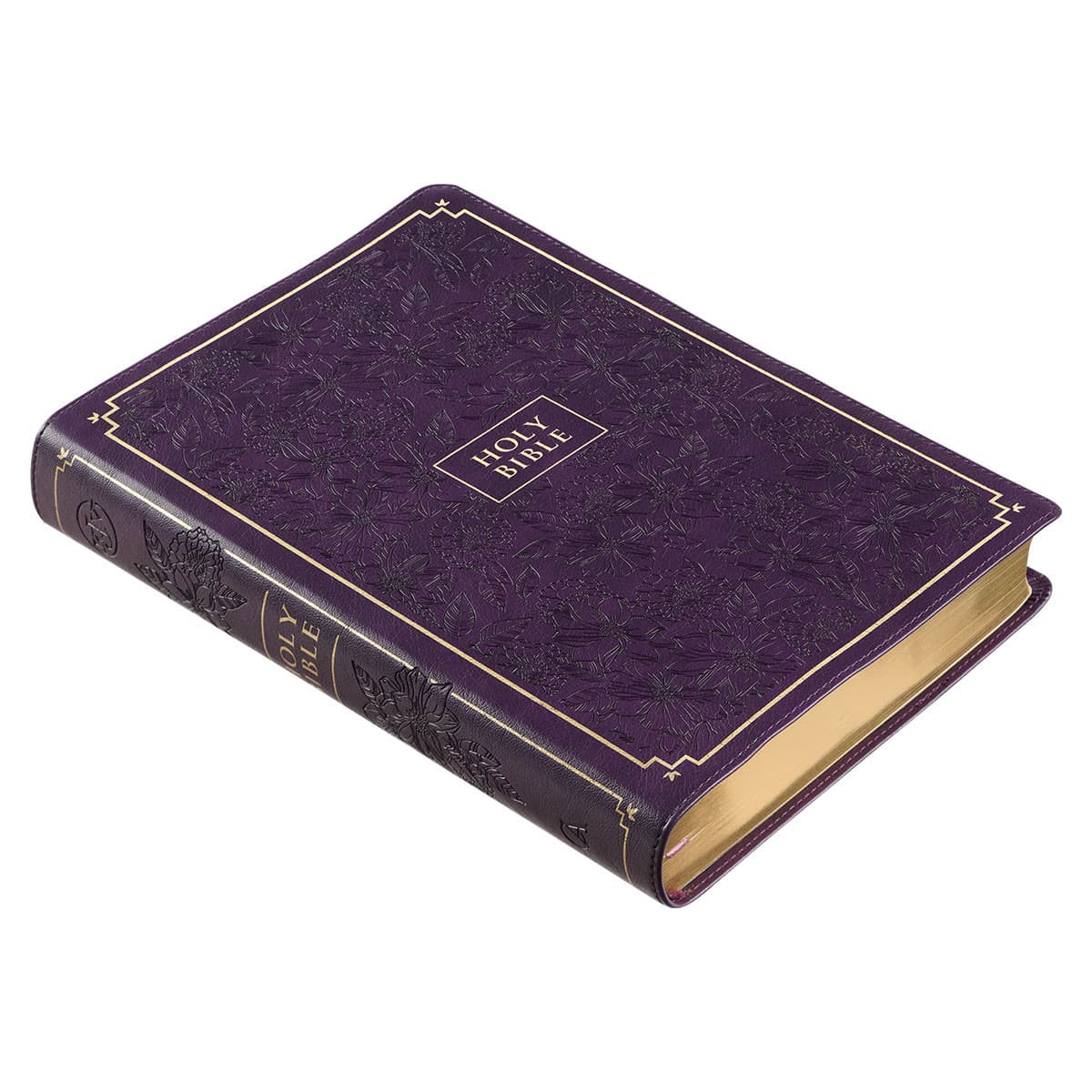 Purple Faux Leather Giant Print Full-Size King James Version Bible with Thumb Index, picture 3