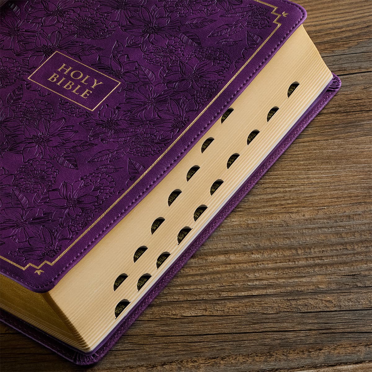 Purple Faux Leather Giant Print Full-Size King James Version Bible with Thumb Index, picture 5