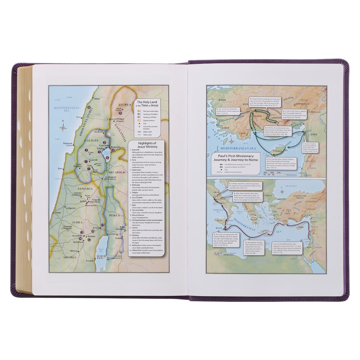 Purple Faux Leather Giant Print Full-Size King James Version Bible with Thumb Index, picture 6