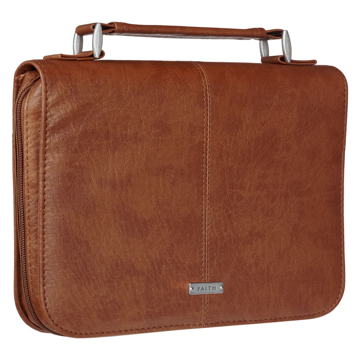 Faith Brown Faux Leather Bible Case with Badge - Large, picture 3