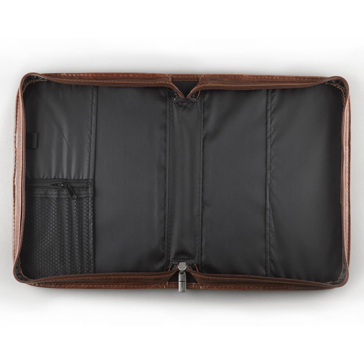 Faith Brown Faux Leather Bible Case with Badge - Large, picture 8
