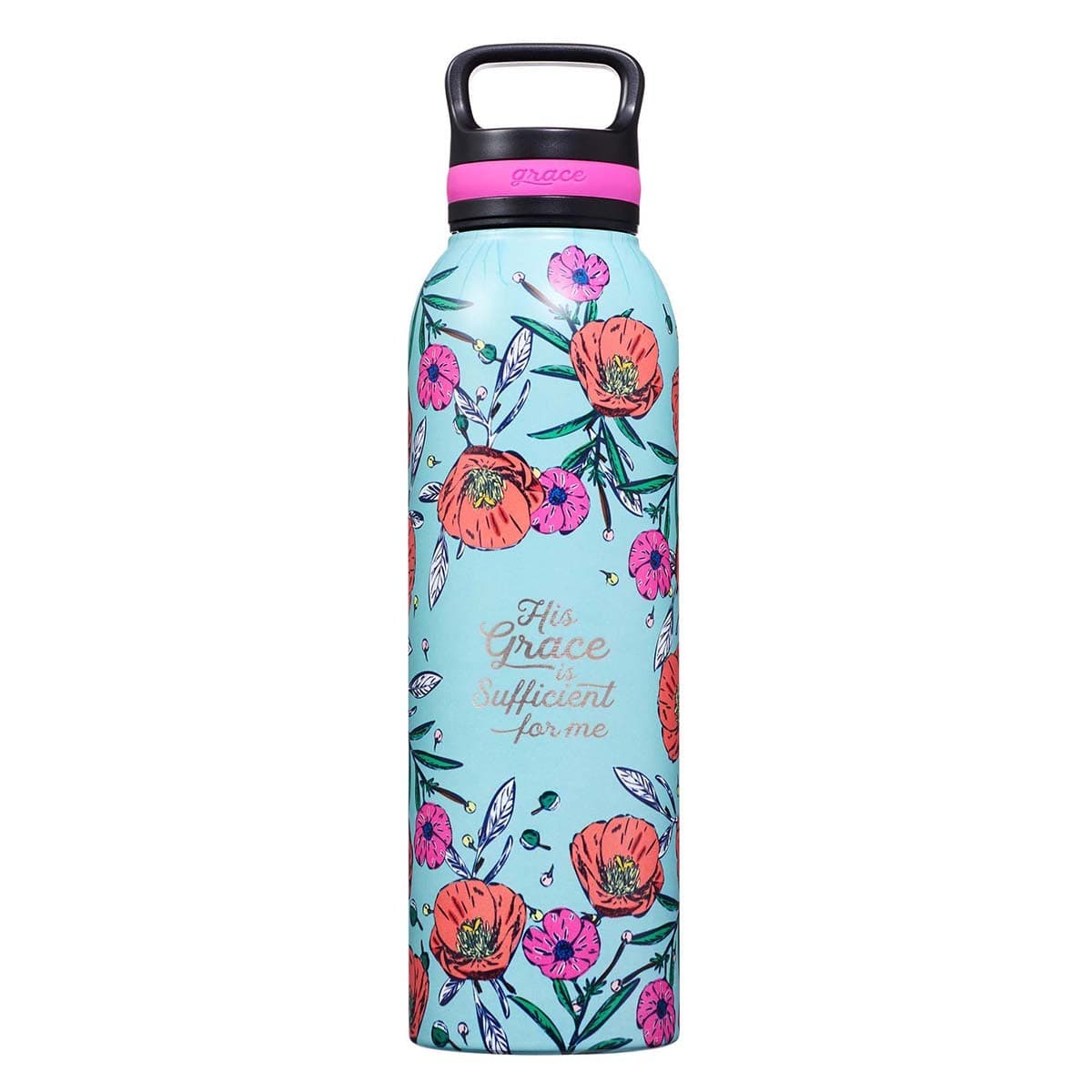 His Grace - 2 Corinthians 12:9 Stainless Steel Water Bottle