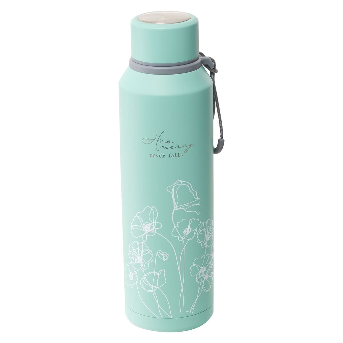 Mercy Hazy Teal Stainless Steel Water Bottle, picture 6