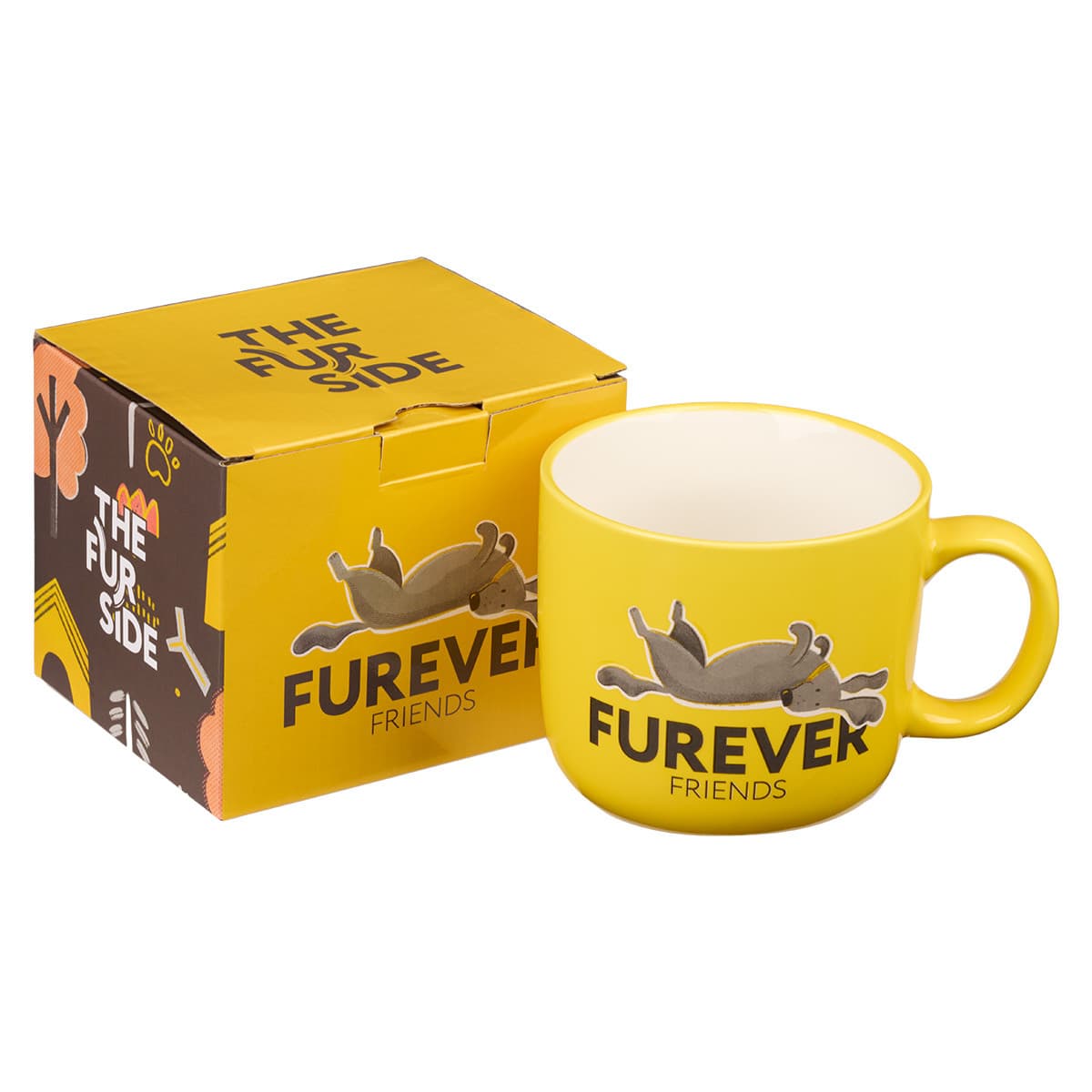 Furever Friends Yellow Ceramic Coffee Mug, picture 3