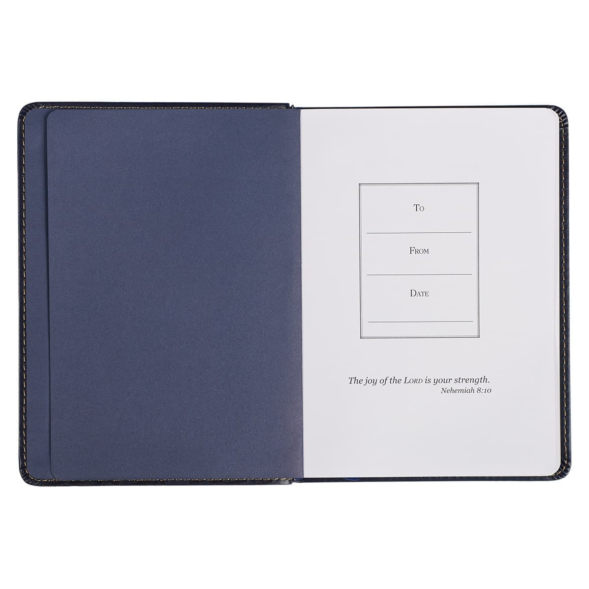 Wings Like Eagles - Isaiah 40:31 Navy Blue Handy-sized Faux Leather Journal, picture 3