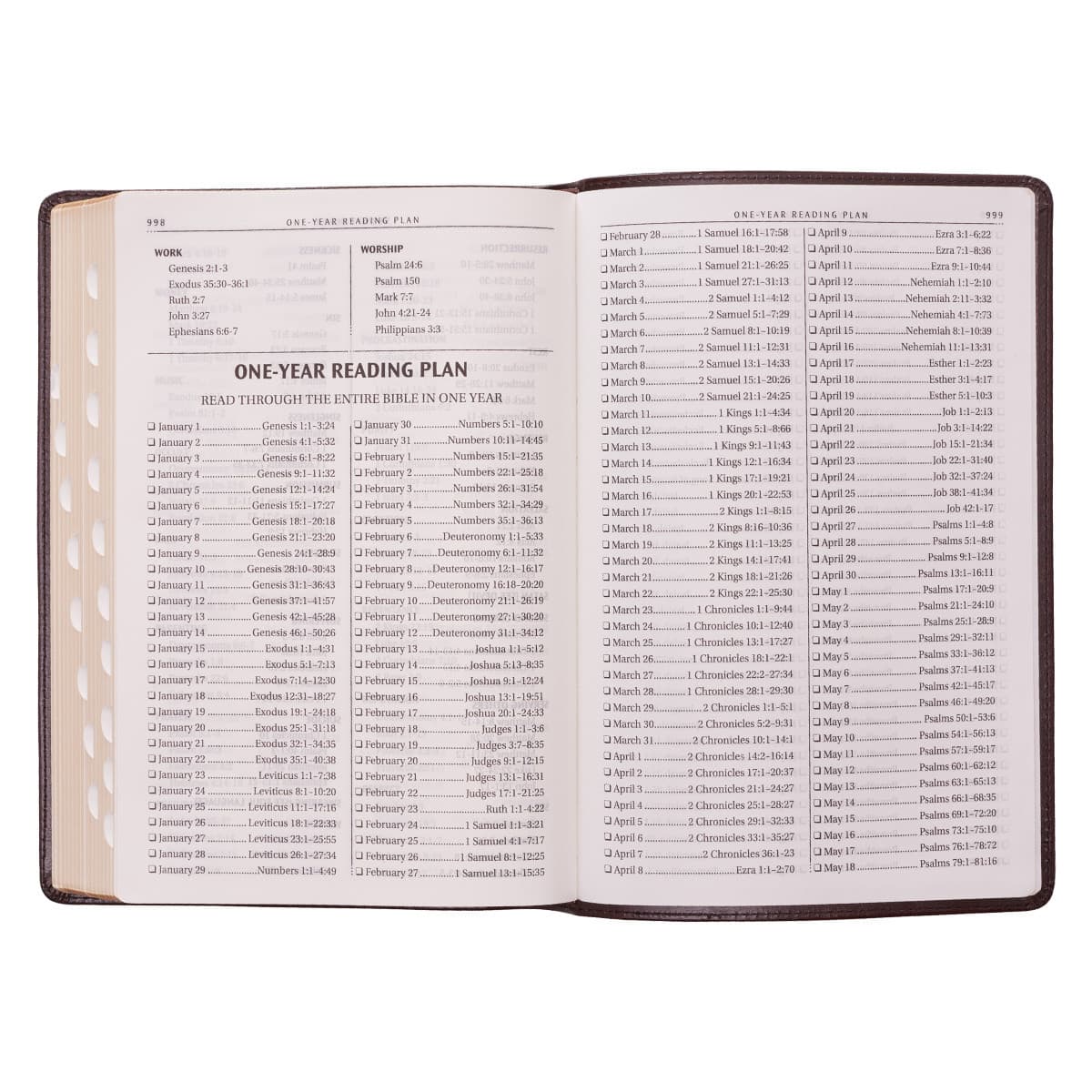 Dark Brown Faux Leather Large Print Thinline King James Version Bible with Thumb Index, picture 9
