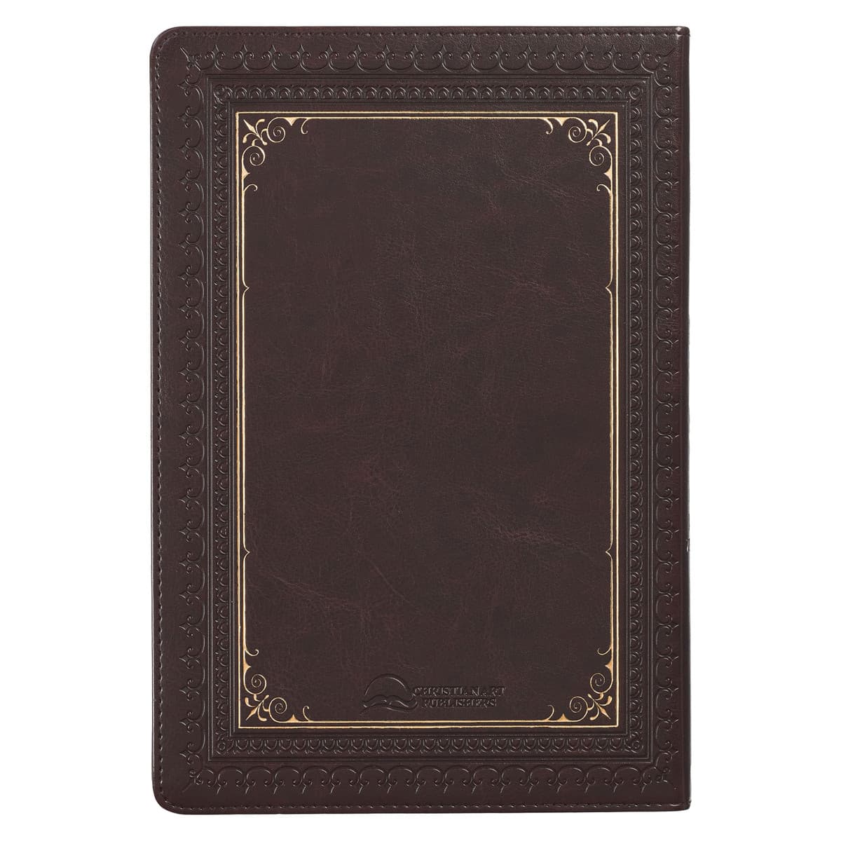 Dark Brown Faux Leather Large Print Thinline King James Version Bible with Thumb Index, picture 2