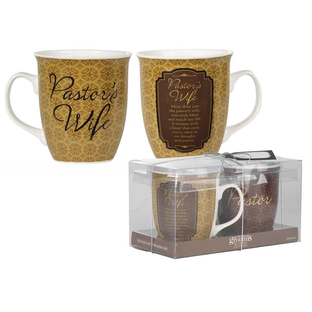 PASTOR AND PASTOR'S WIFE CERAMIC MUG SET