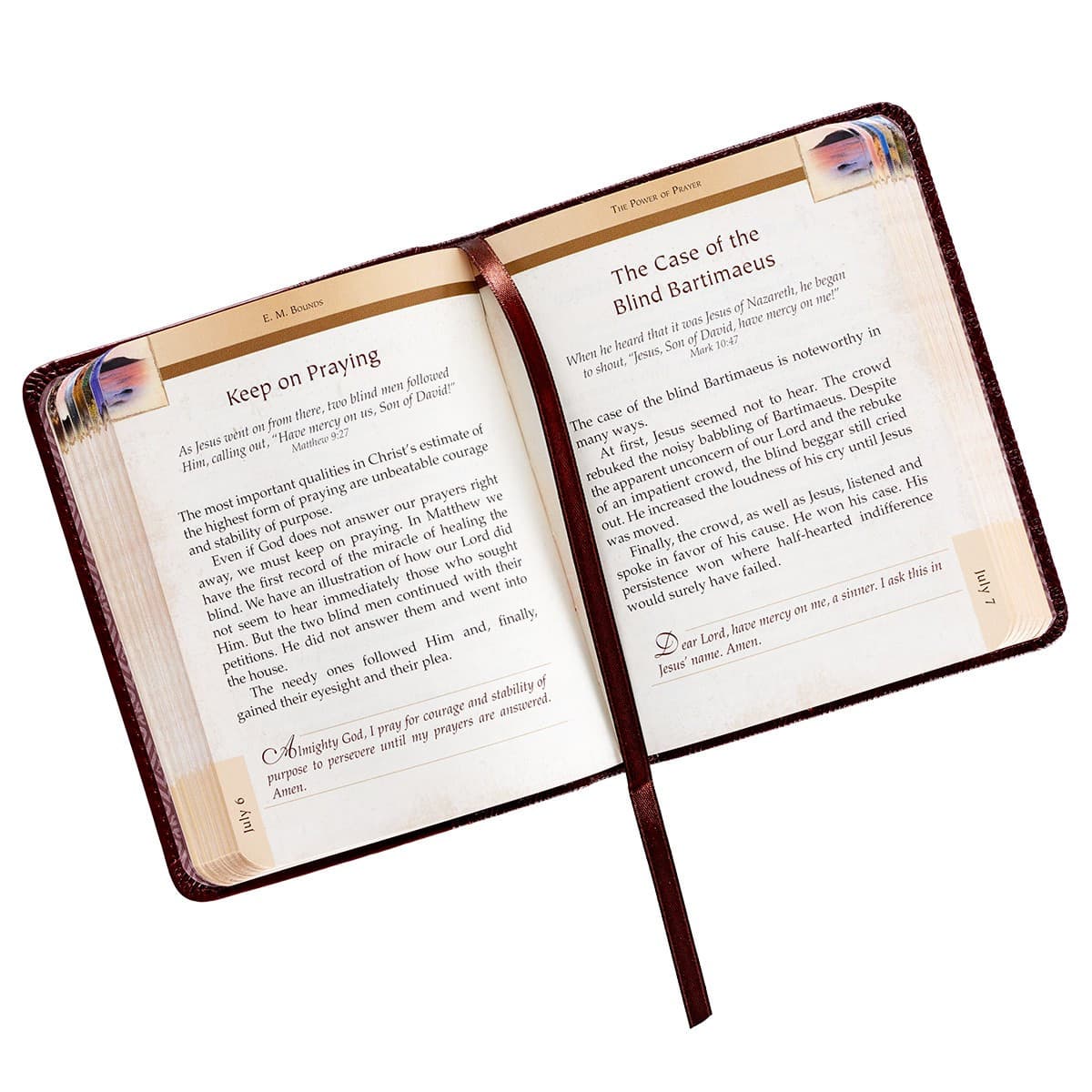 The Power of Prayer Brown Faux Leather One-Minute Devotions, picture 5