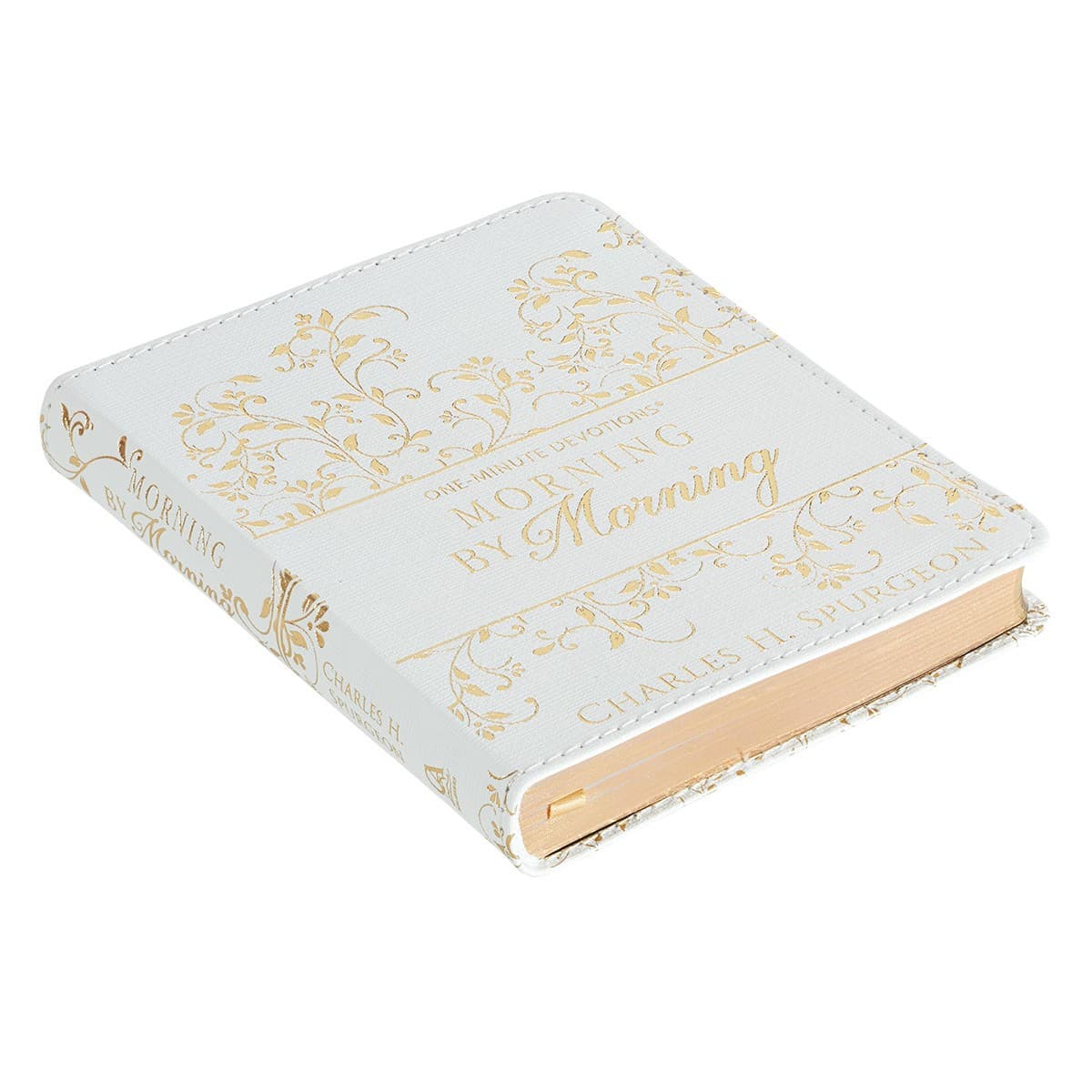 Morning by Morning White Faux Leather One-Minute Devotions, picture 3