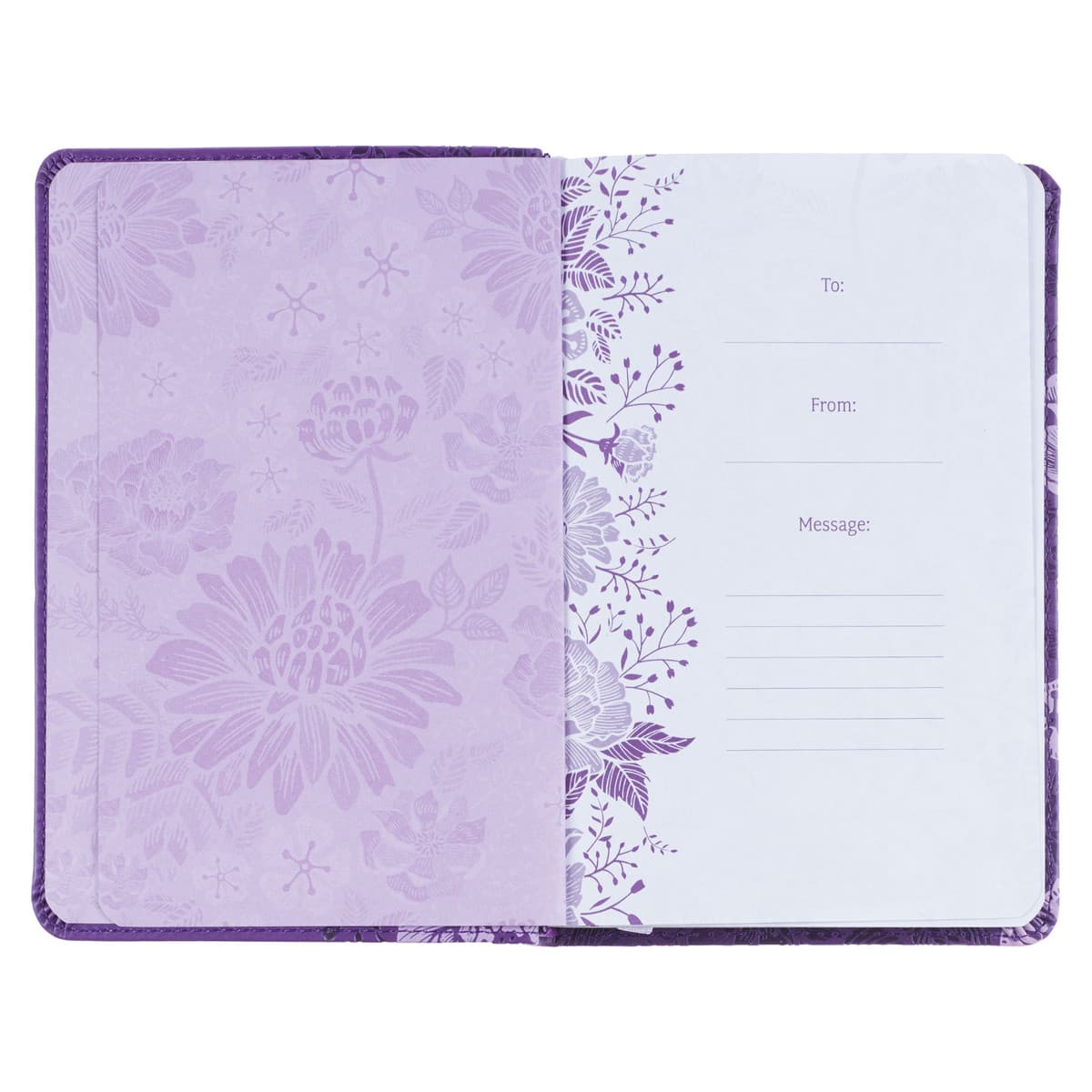 Purple Faux Leather Pocket Devotional for Girls, picture 4