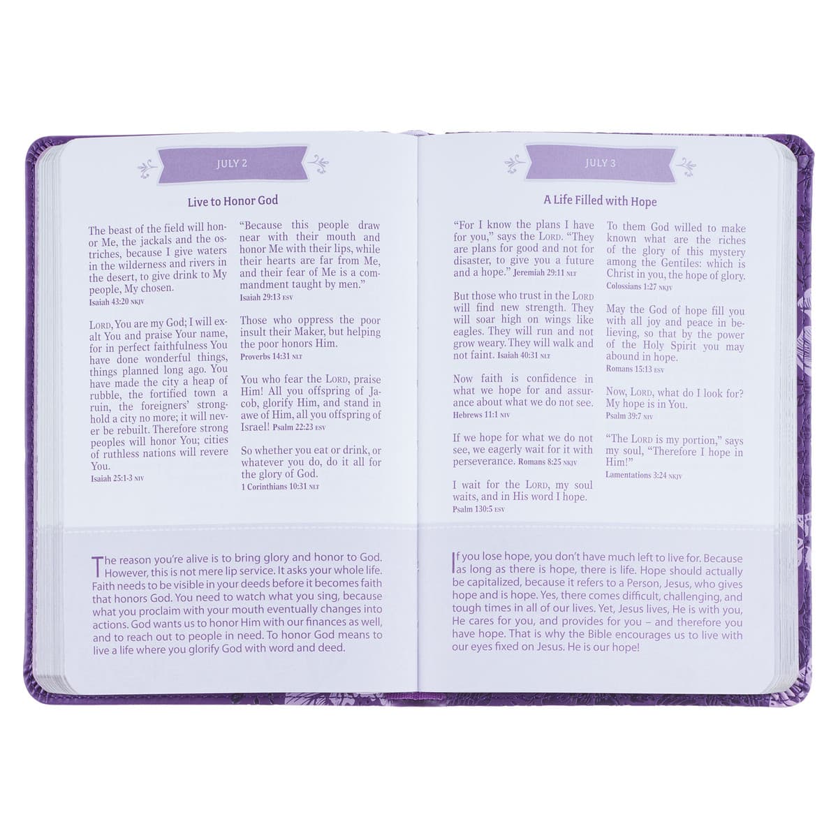 Purple Faux Leather Pocket Devotional for Girls, picture 7