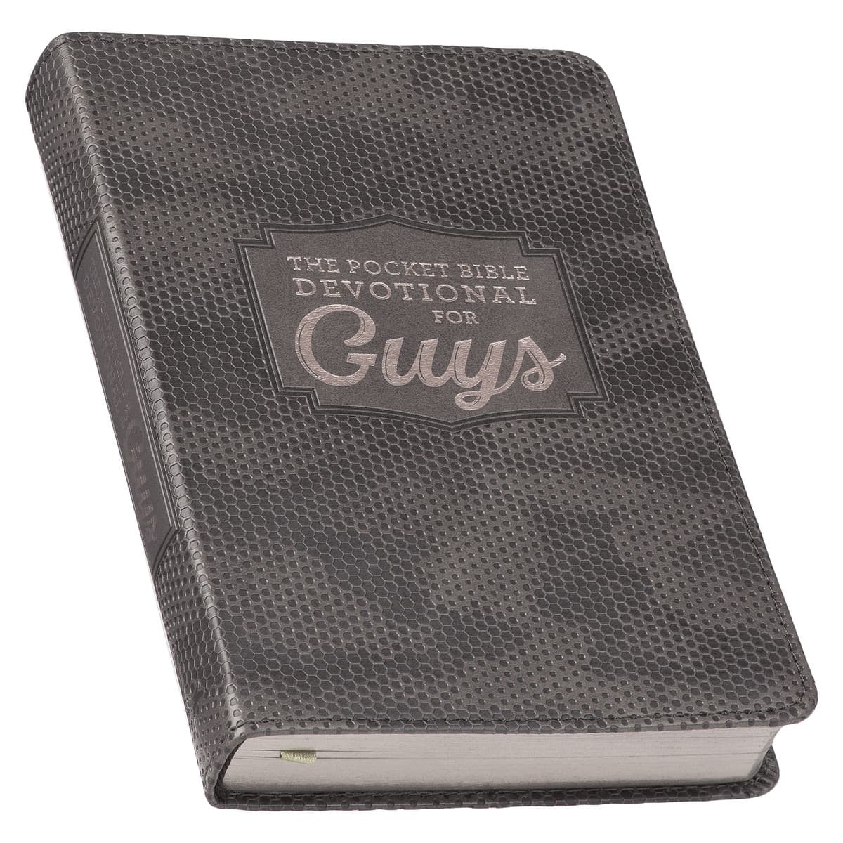 Brown Camo Faux Leather Pocket Devotional for Guys, picture 3