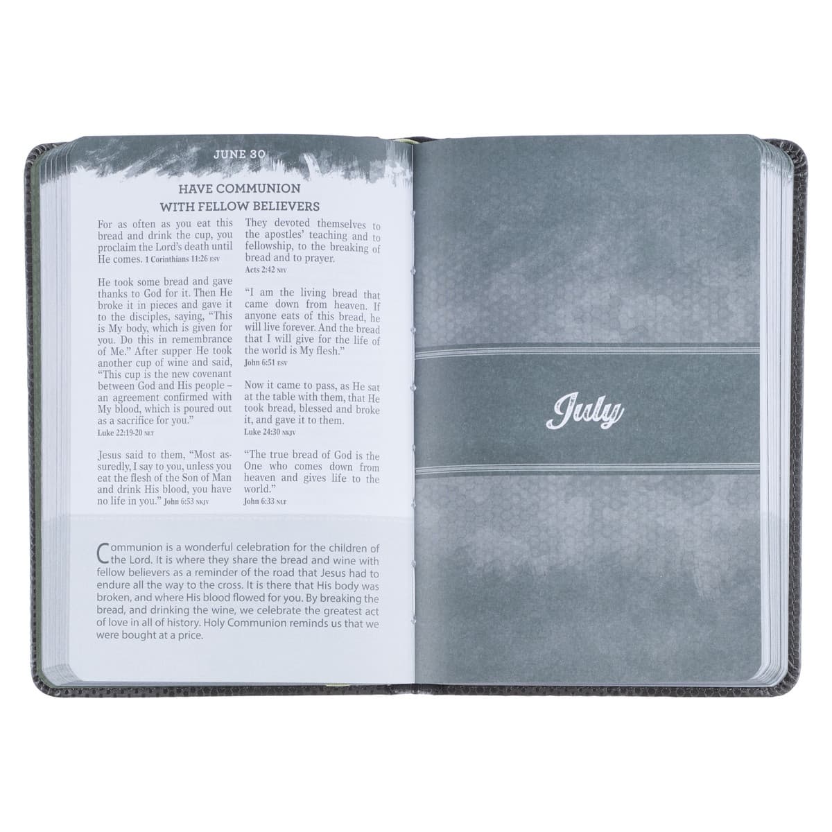 Brown Camo Faux Leather Pocket Devotional for Guys, picture 6