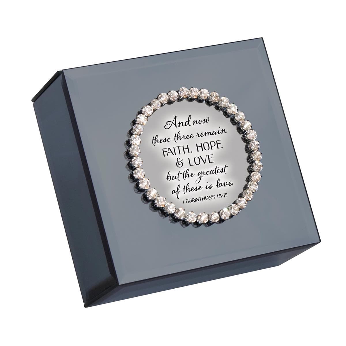 FAITH, LOVE HOPE 1 COR. 13:13 MUSICAL JEWELLERY BOX