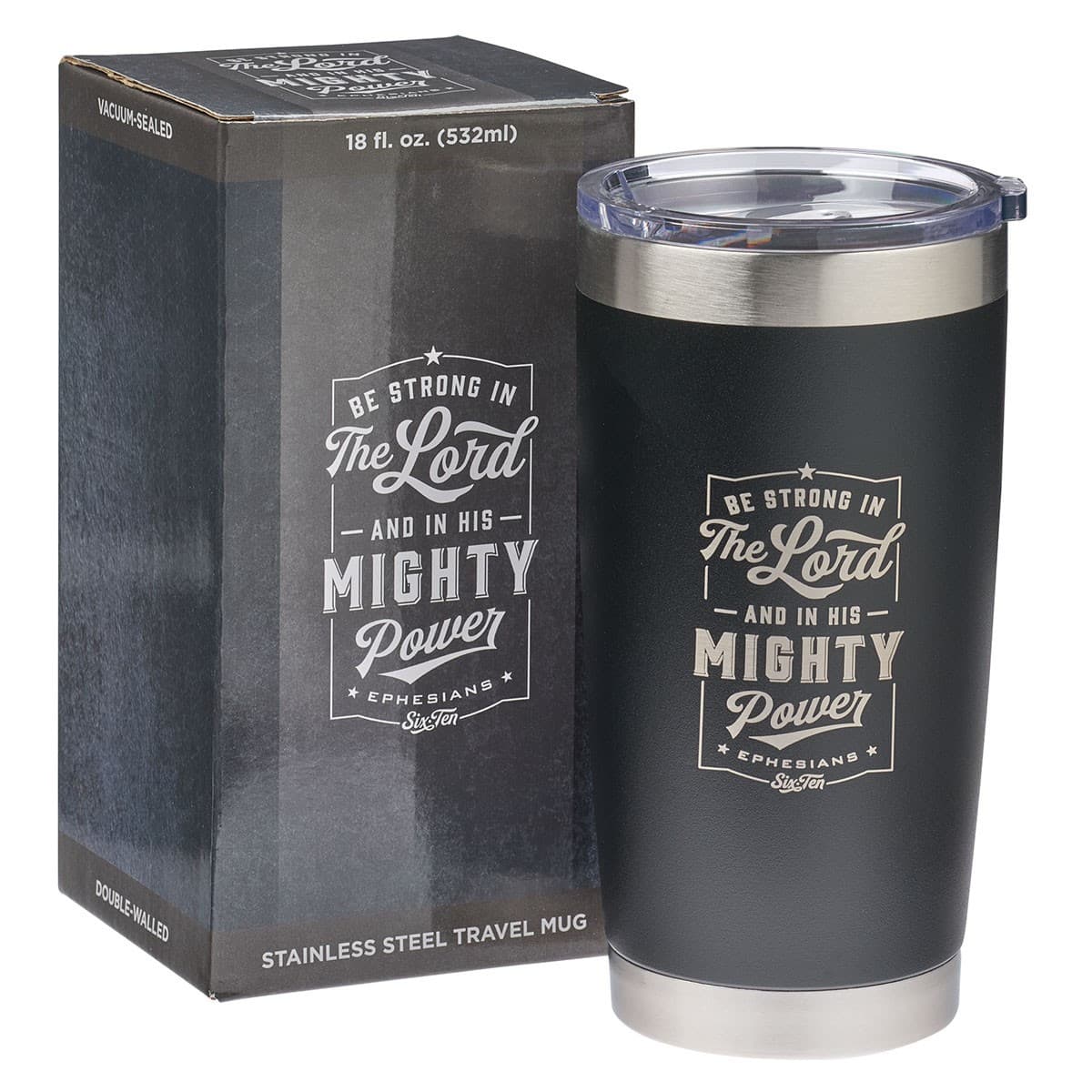 Be Strong in the LORD - Ephesians 6:10 Stainless Steel Mug, picture 3