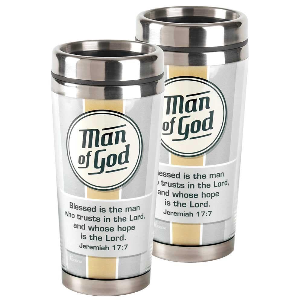 MAN OF GOD BLESSED IS THE MAN TRAVEL MUG