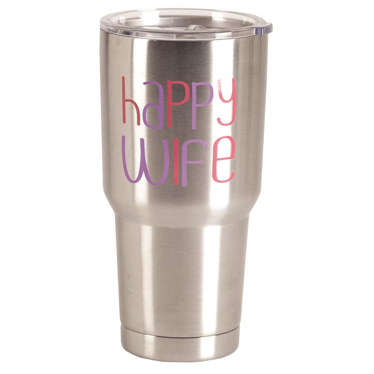 HAPPY WIFE HAPPY LIFE 30OZ STAINLESS STEEL TUMBLER