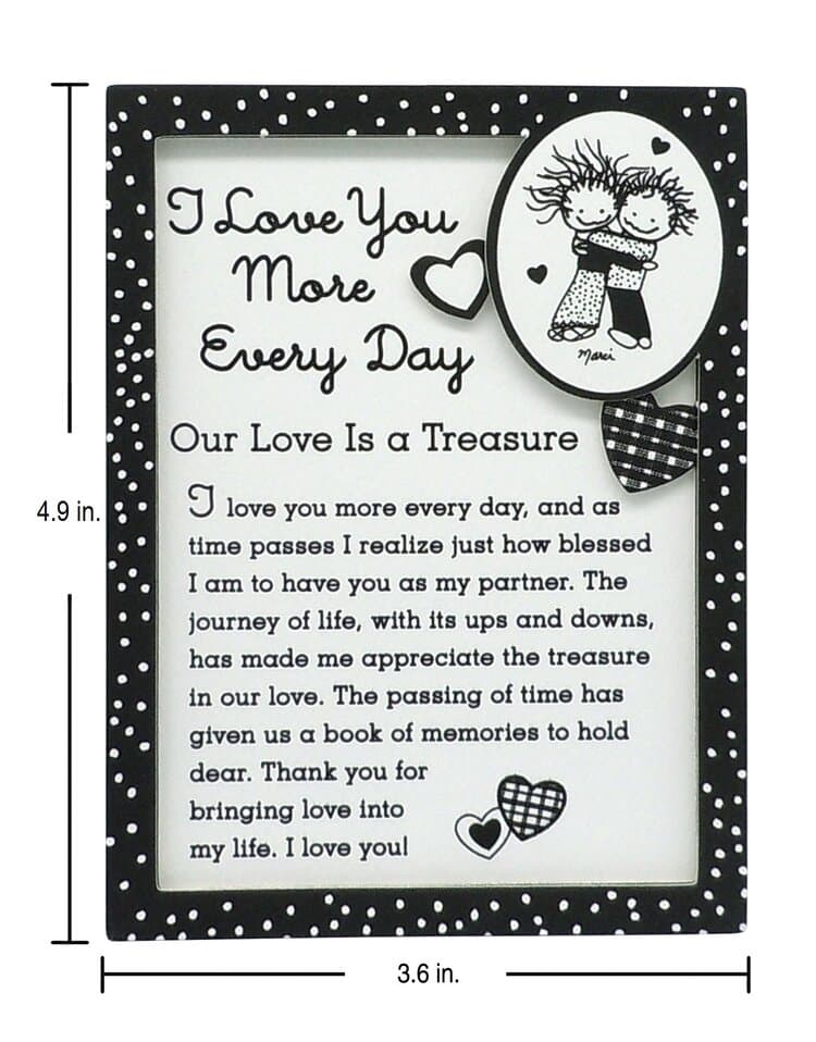 "I Love You More Every Day” Magnet with Easel Back by Marci, picture 2