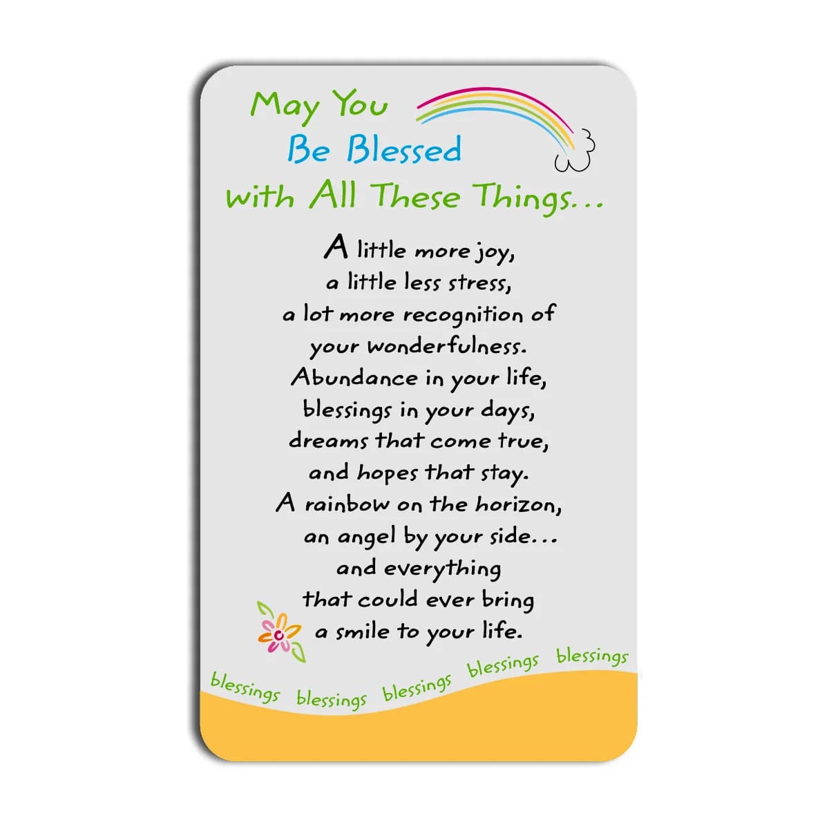May You Be Blessed Blue Mountain Arts Wallet Card