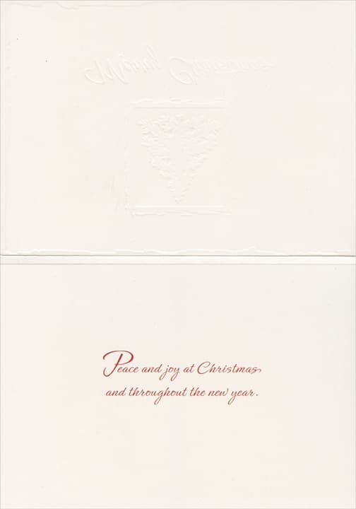 Designer Greetings Gold Tree on Deep Red Christmas Card (18 card/18 envelope), picture 2