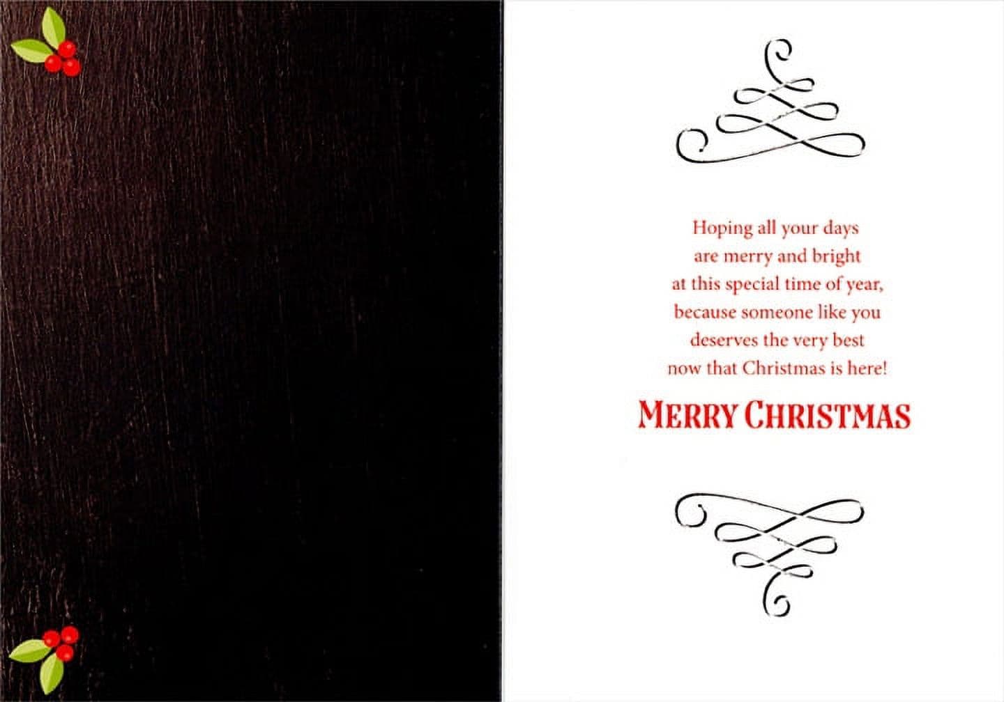 Designer Greetings Present, Jingle Bell, Pine Cones and Branches Accountant Christmas Card, picture 2