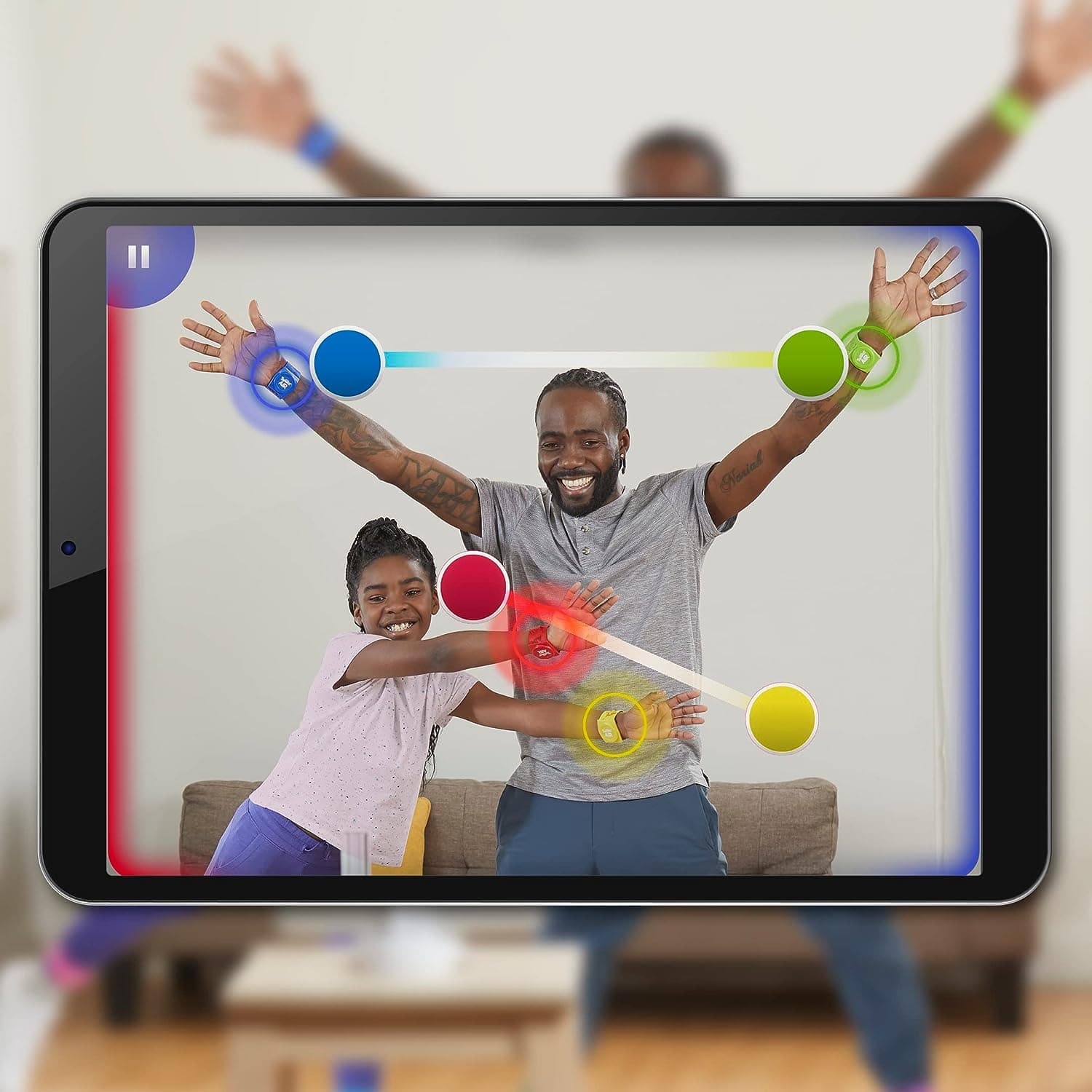 Hasbro Gaming Twister Air Game | AR App Play Game with Wrist and Ankle Bands | Links to Smart Devices | Active Party Games for Kids and Adults | Ages 8+ | for 1+ Players, picture 6