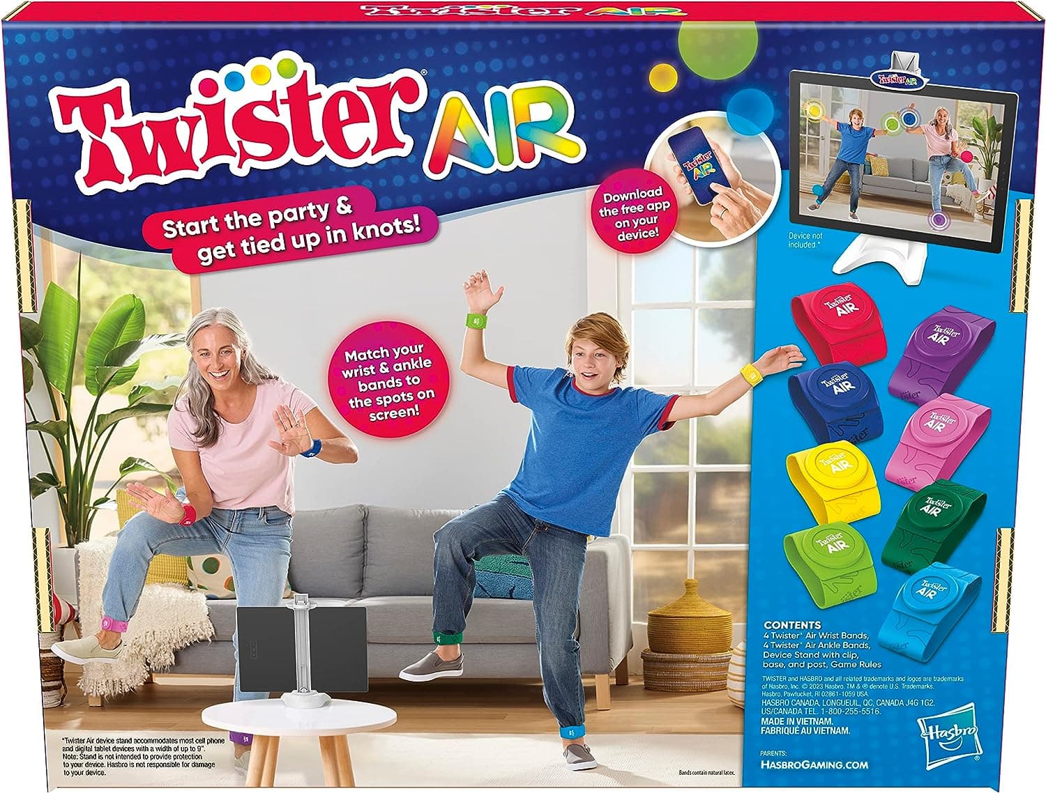 Hasbro Gaming Twister Air Game | AR App Play Game with Wrist and Ankle Bands | Links to Smart Devices | Active Party Games for Kids and Adults | Ages 8+ | for 1+ Players, picture 4
