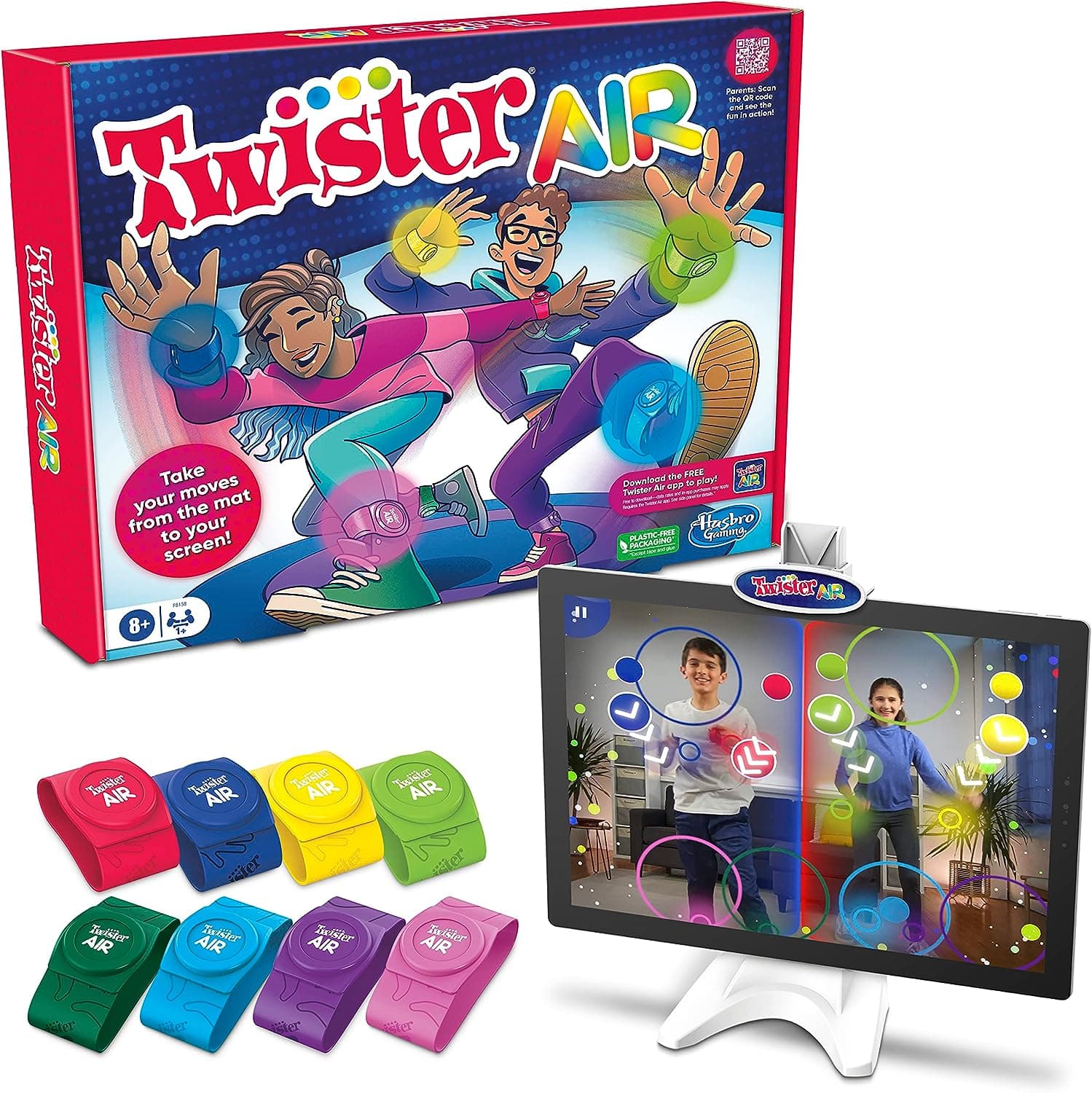 Hasbro Gaming Twister Air Game | AR App Play Game with Wrist and Ankle Bands | Links to Smart Devices | Active Party Games for Kids and Adults | Ages 8+ | for 1+ Players, picture 5