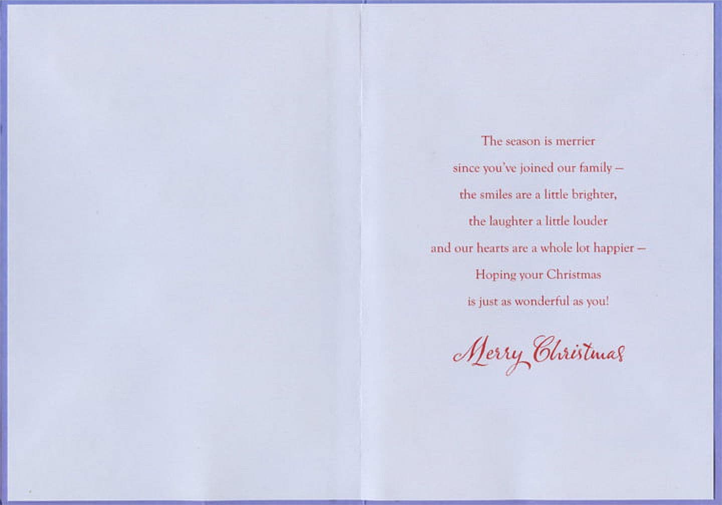 Designer Greetings Lamppost, Wreath, Cardinal and Falling Snowflakes on Light Blue Daughter-in-Law Christmas Card, picture 2