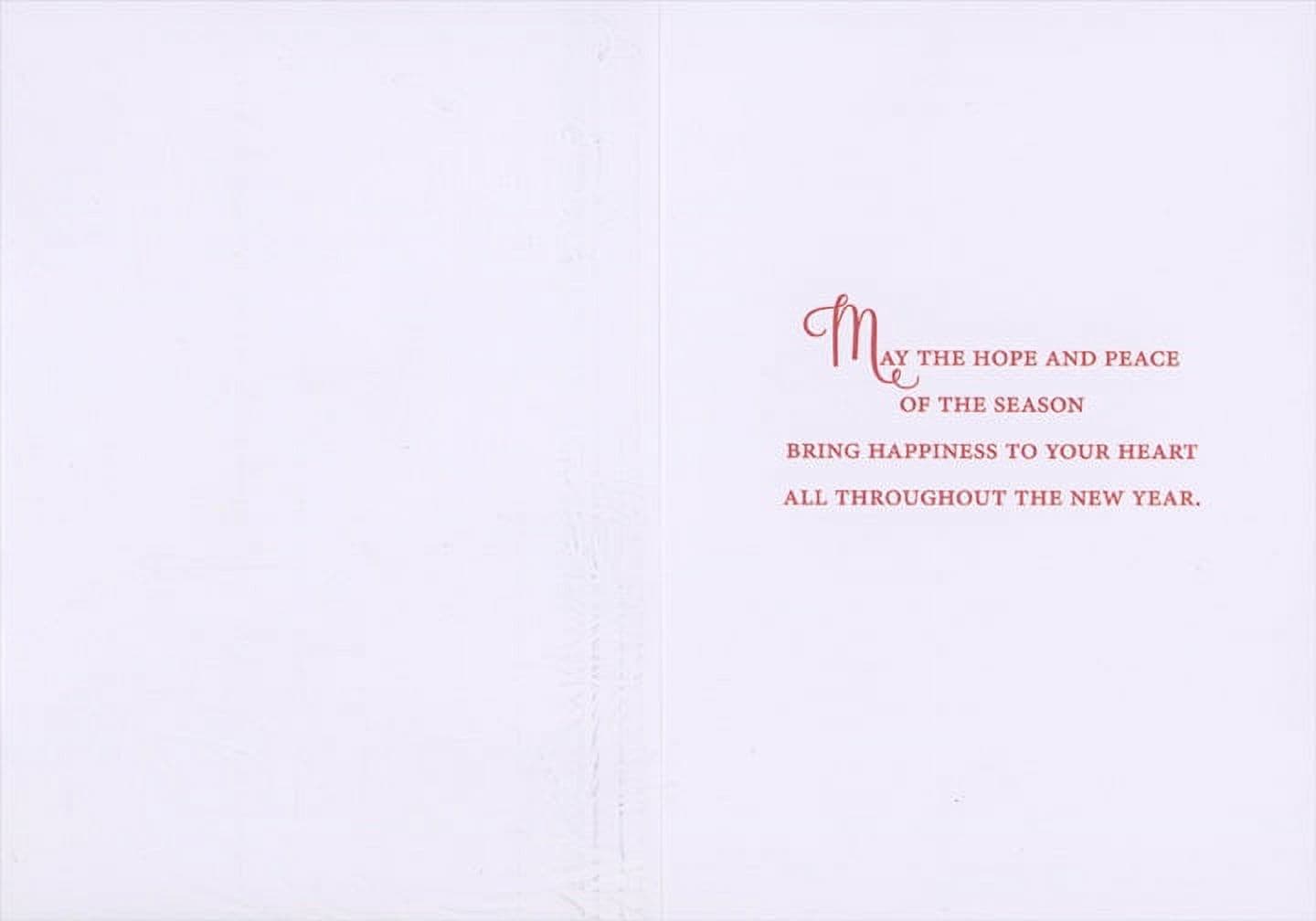 Designer Greetings Large Pink Poinsettias: A Christmas Message Box of 18 Christmas Cards, picture 2