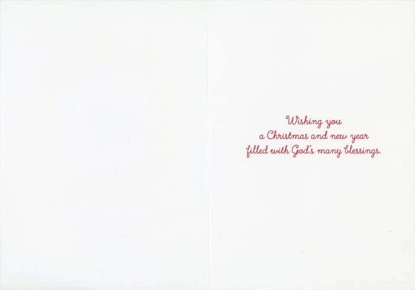 Designer Greetings Dove Inside Wreath: May the God of Hope Box of 18 Religious Christmas Cards, picture 2