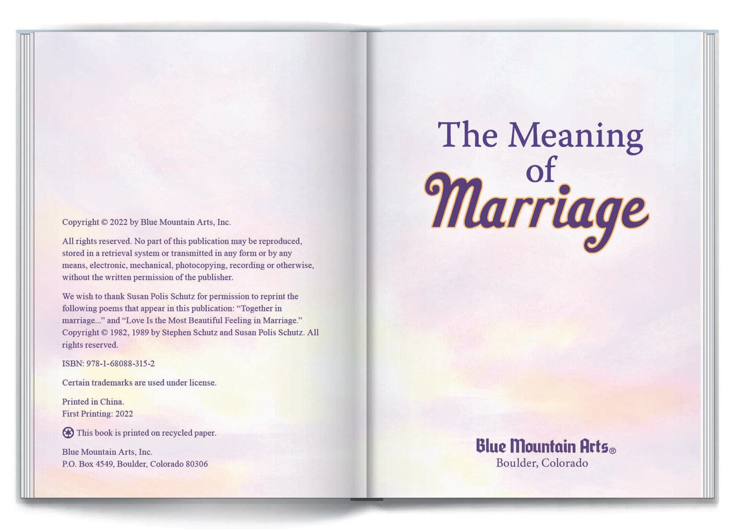 "The Meaning of Marriage" Little Keepsake Book Blue Mountain Arts, picture 3