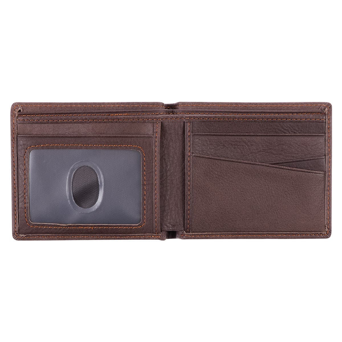 The World's Best Dad - Joshua 1:9 Brown Genuine Leather Wallet, picture 3