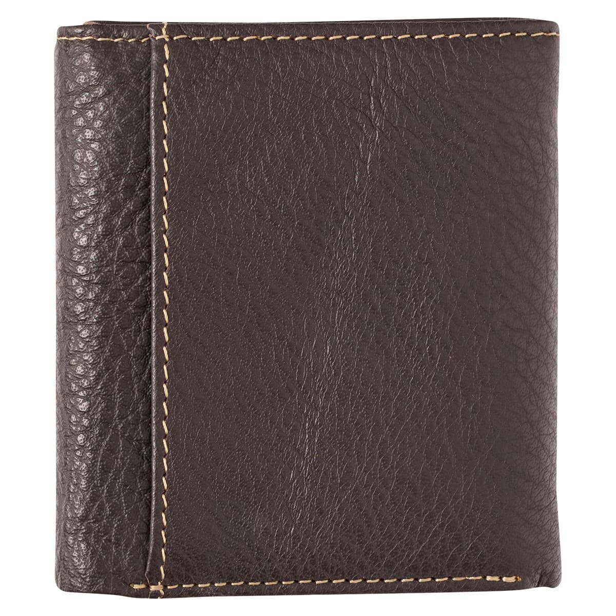 Best Dad Brown and Tan Genuine Leather Trifold Wallet, picture 2