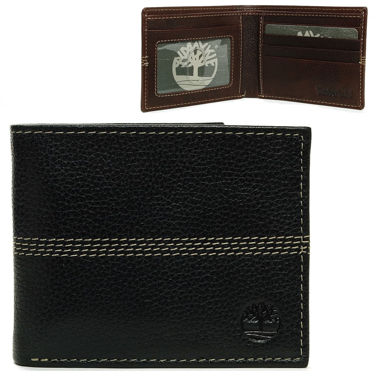 Timberland Genuine Leather Bifold Wallet (Black)